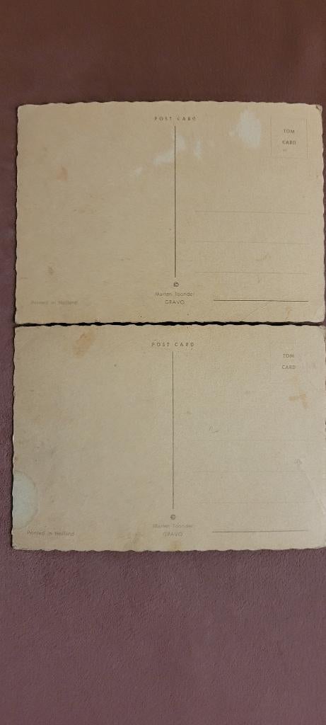 2 Vintage ansichtkaarten – Marten Toonder (Tom Poes & Heer, Ophalen of Verzenden, 1960 tot 1980, Gelopen, Friesland