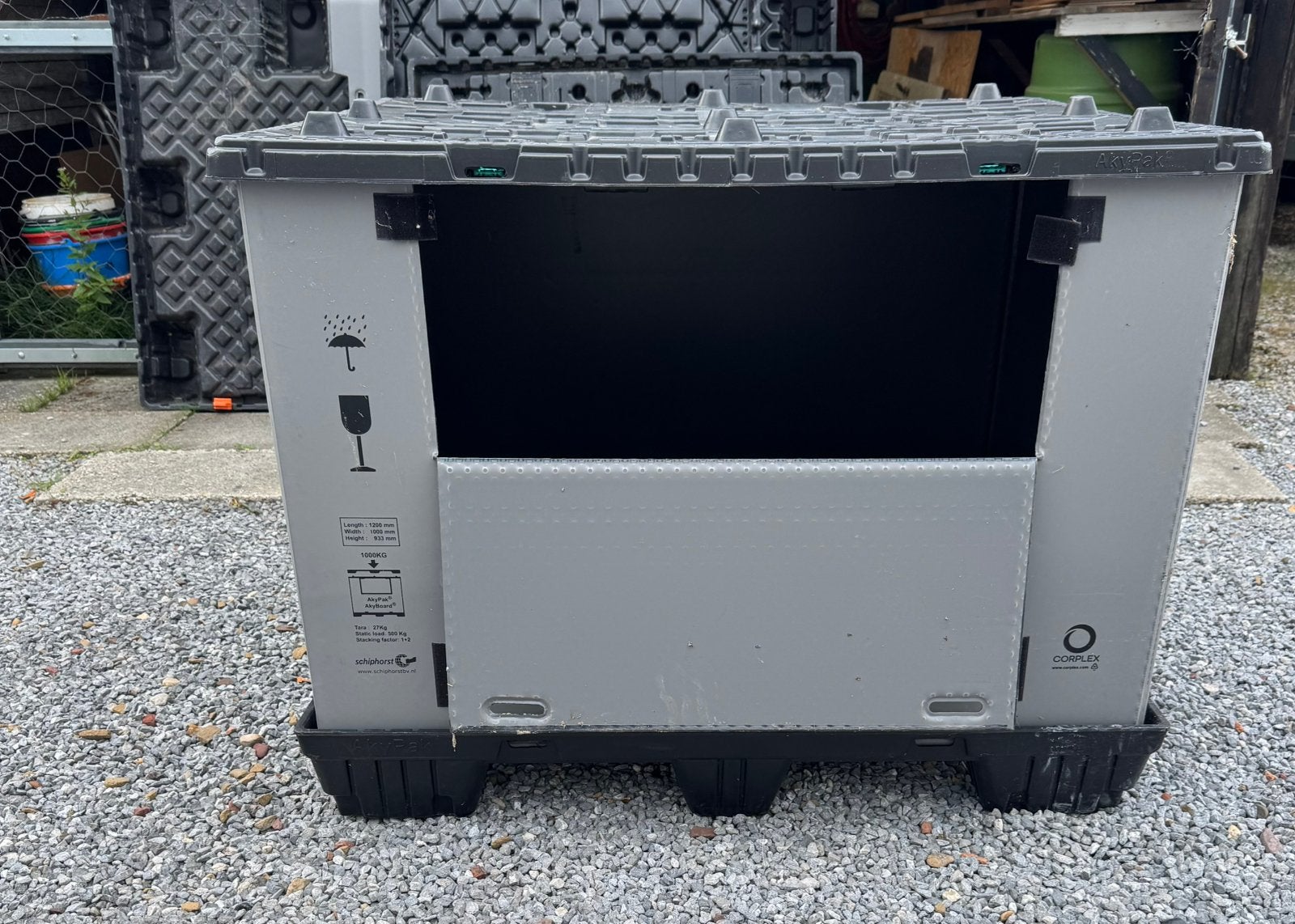Opvouwbare palletboxen/ magazijnboxen, Ophalen, Gebruikt, 100 cm of meer, 60 cm of meer