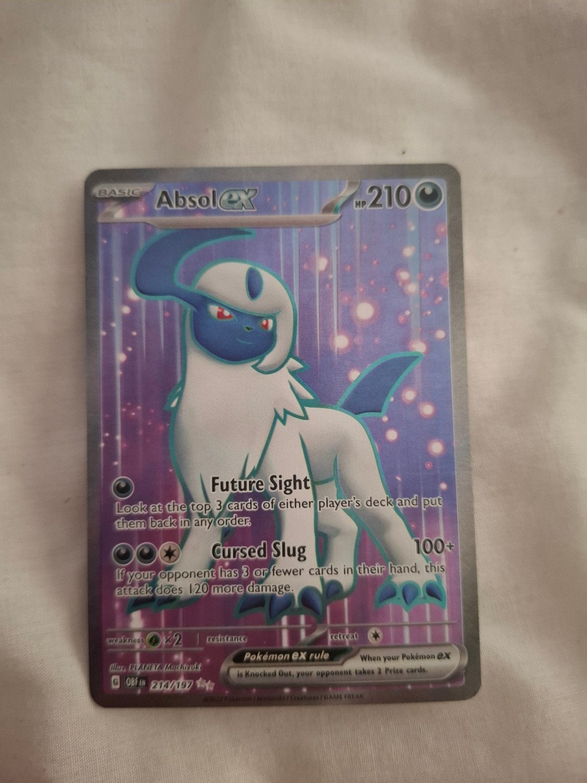 Absol ex (214/197) Ultra Rare Full Art Pokémon kaart 2023, Ophalen of Verzenden, Nieuw, Losse kaart