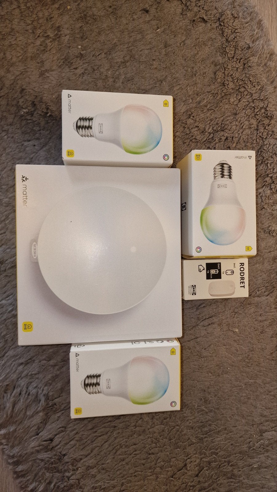 Nieuwe IKEA Smart Home set + SOLSKYDD Bluetooth speaker, Huis en Inrichting, Led-lamp, Minder dan 30 watt, Nieuw, E27 (groot)