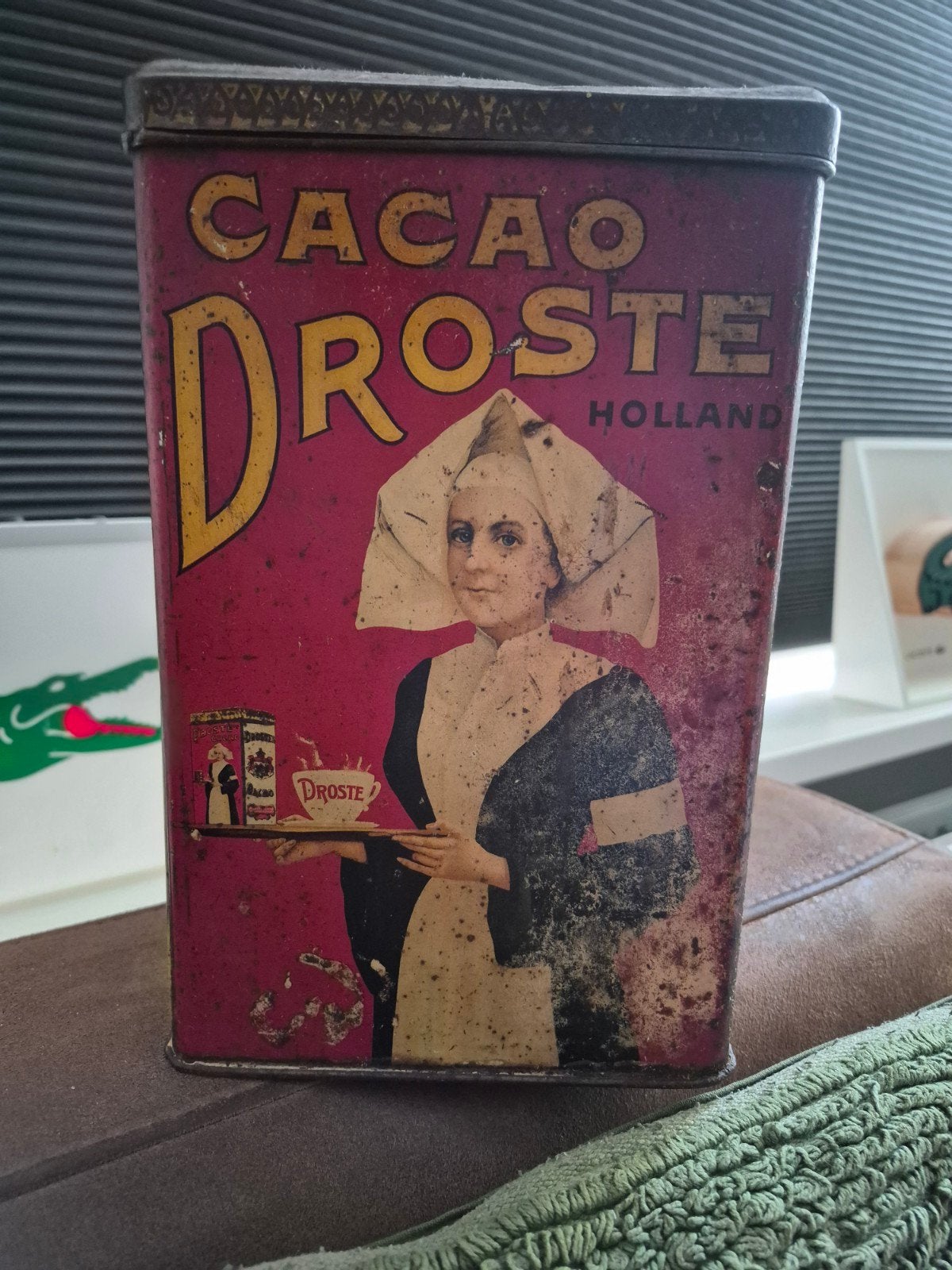 antiek blik Droste 5 kilo winkelblik droste cacao Haarlem, Ophalen of Verzenden, Gebruikt, Overige, Droste