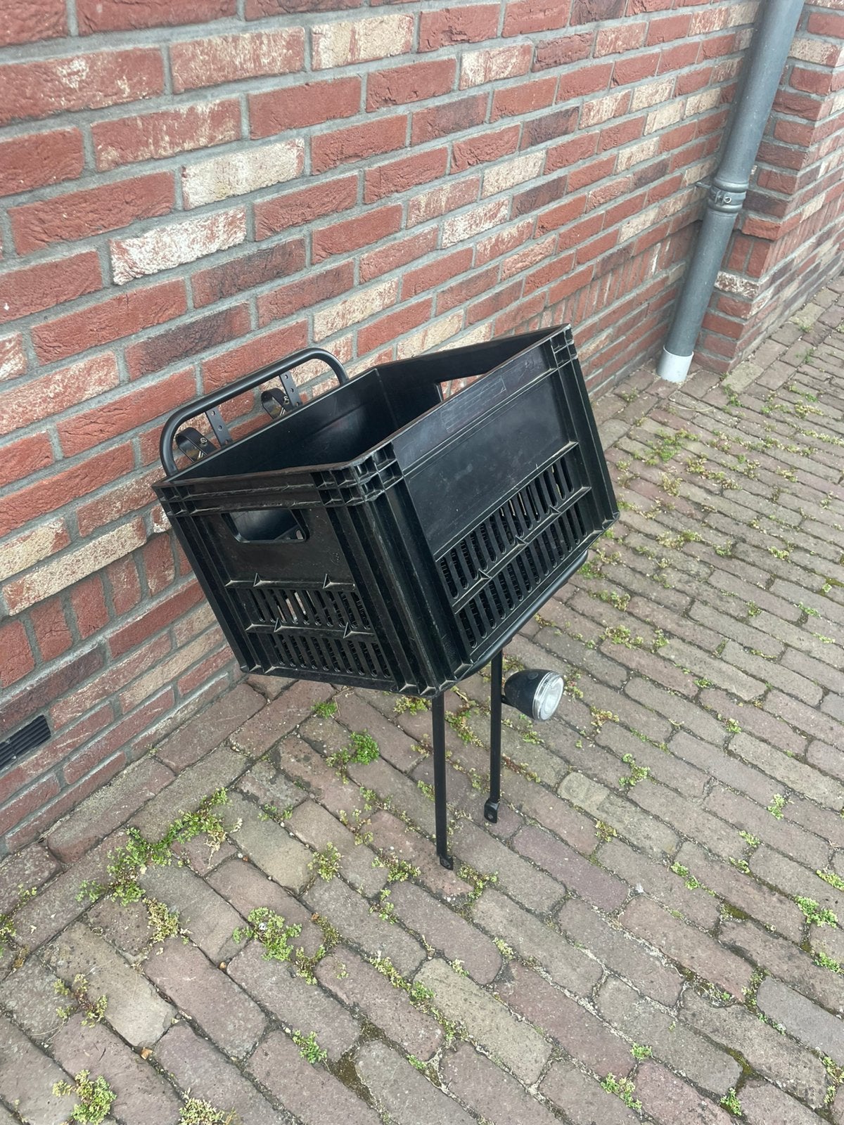 TK: Transport fiets rek met krat, Ophalen, Gebruikt