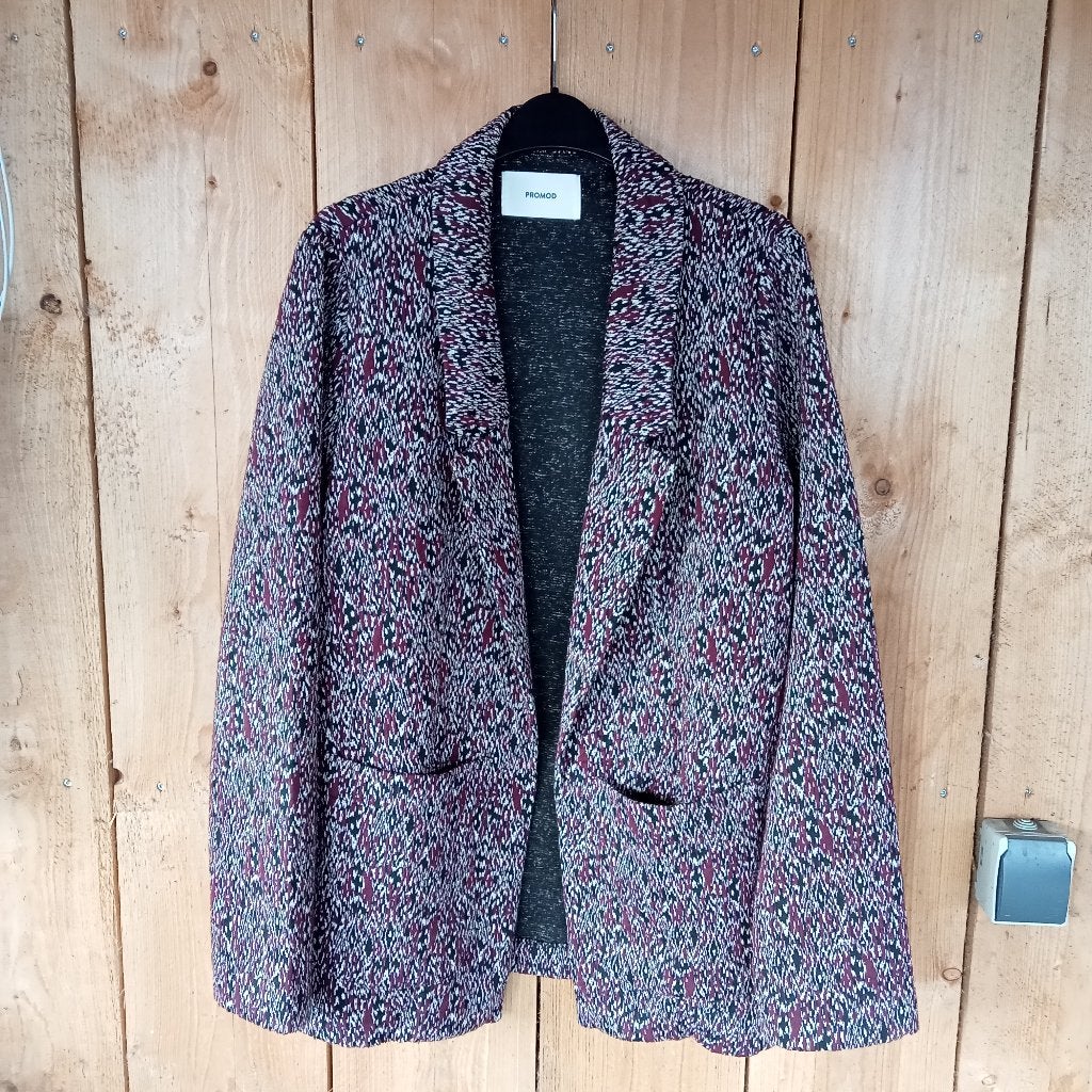 Promod blazer bordeaux print maat XL, Meerkleurig, Maat 42/44 (L), Nieuw, Jasje