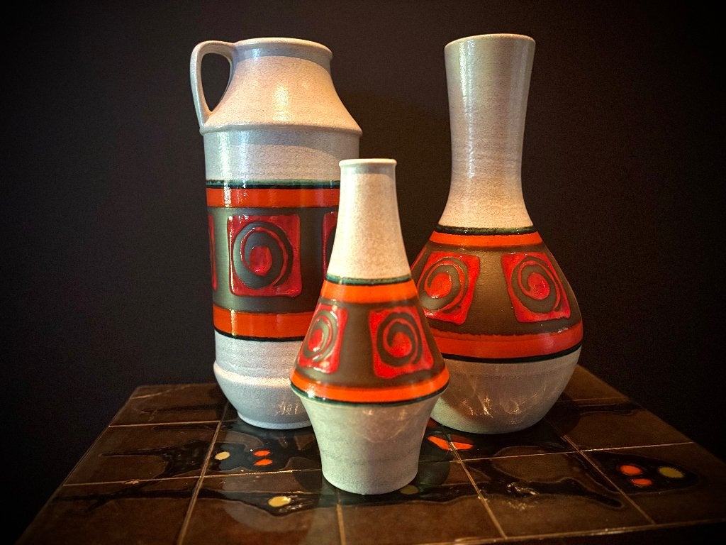 Set van 3 Dümler & Breiden vazen – West Germany, Ophalen of Verzenden