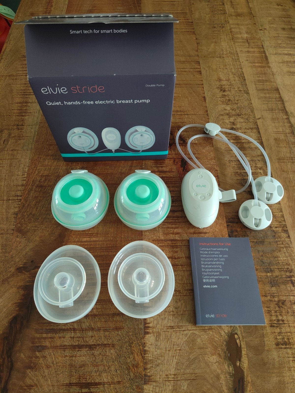 Elvie stride dubbele kolf - met garantie! ZGAN, Kinderen en Baby's, Babyvoeding en Toebehoren, Draadloos, Borstkolf, Ophalen of Verzenden