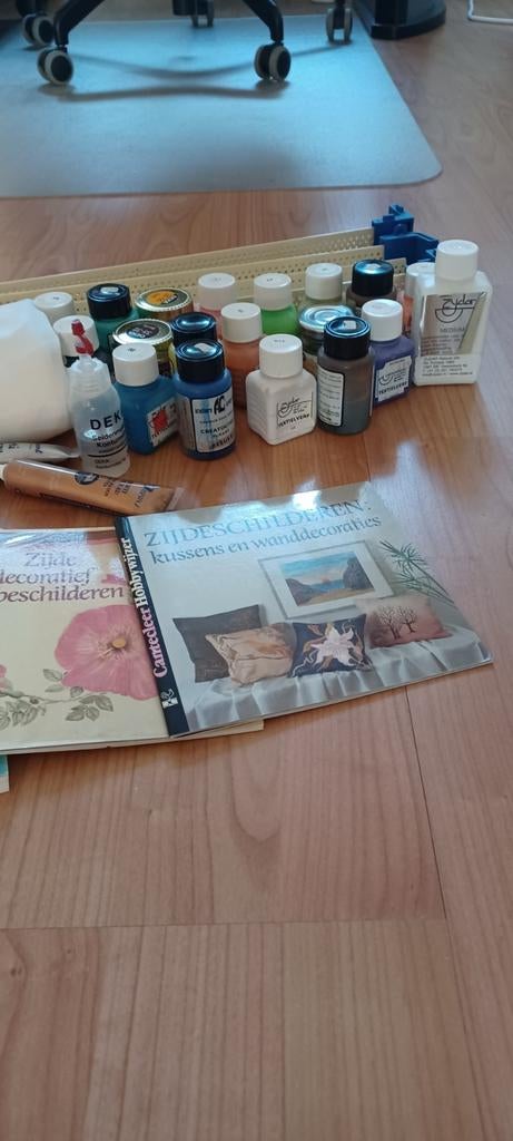 Zijdeschilderen starterspakket met verf en boeken, Ophalen of Verzenden