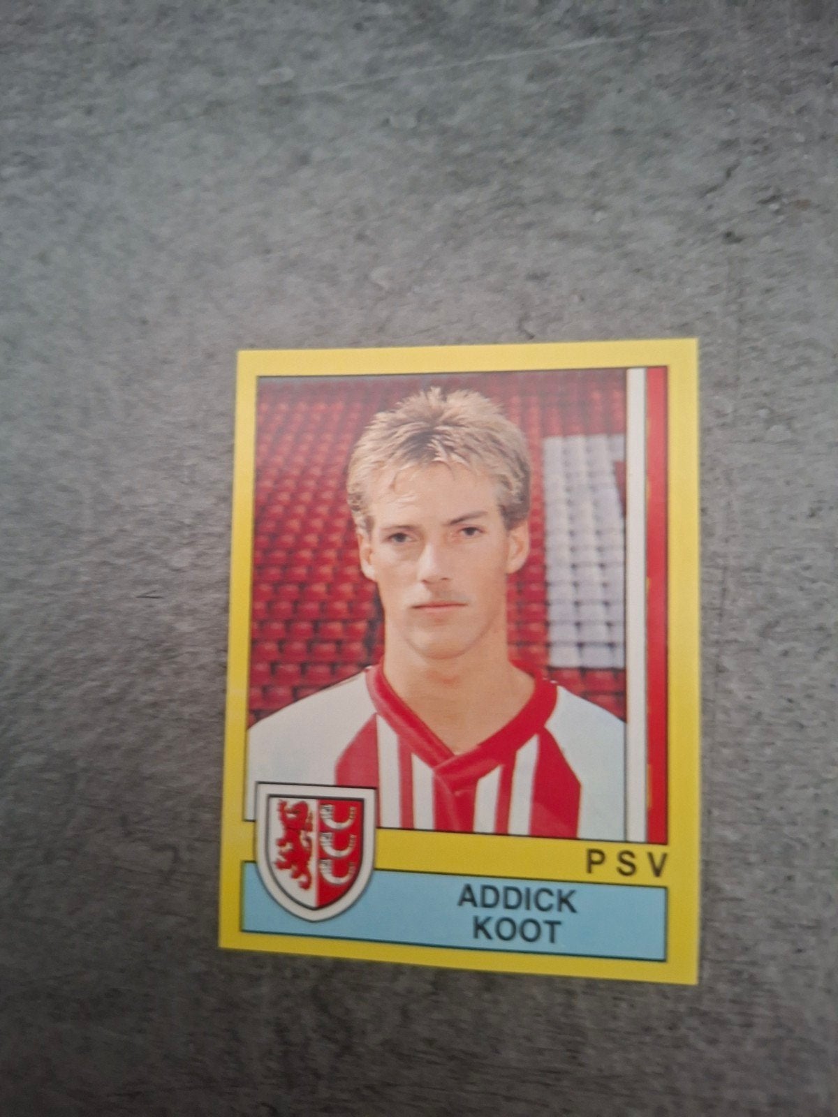 Panini sticker Voetbal 90. Addick Koot PSV Eindhoven., Verzenden, Zo goed als nieuw, Sticker