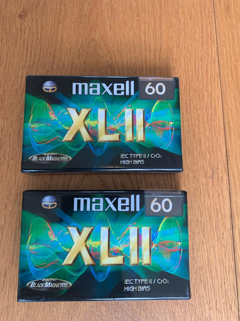 Maxell XLII 60 Cassettebandjes (2 stuks) - Nieuw in verpakki, Cd's en Dvd's, Cassettebandjes, 2 t/m 25 bandjes, Overige genres