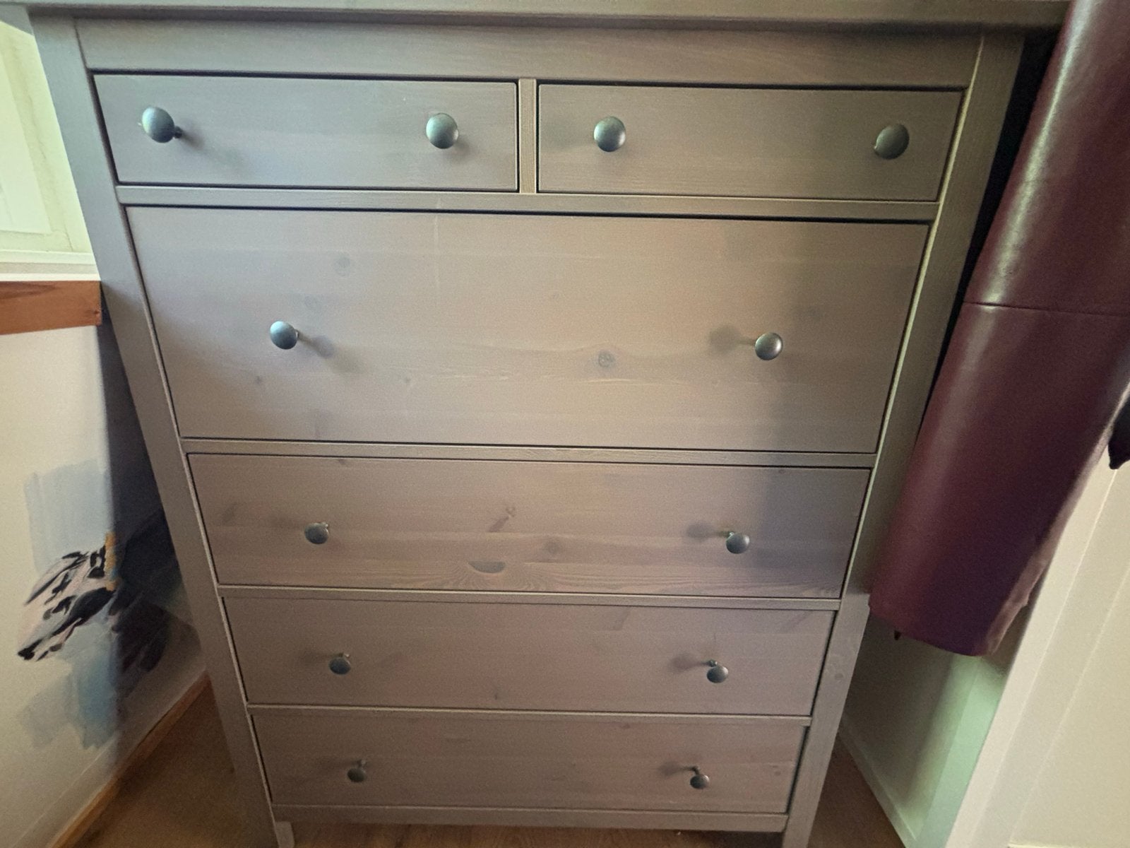 IKEA Hemnes ladekast met 6 laden - Grijsbruin gratis afhalen, Gebruikt, 5 laden of meer, 100 tot 150 cm, Grenenhout
