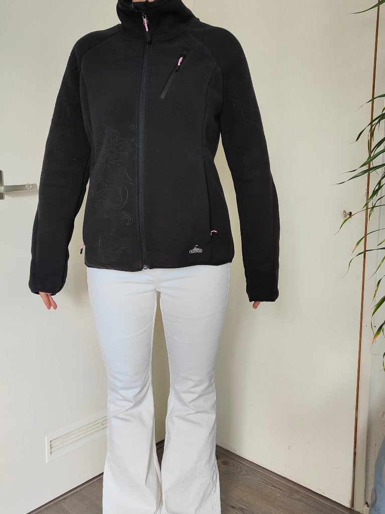 Fleece vest Nomad zwart met print extra warm teddy fleece, Maat 38/40 (M), Zwart, Nomad, Ophalen of Verzenden