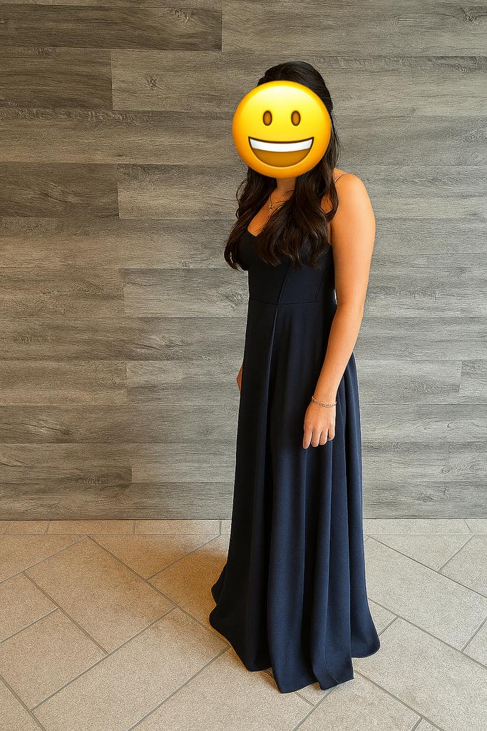 Elegante Galajurk Maat M - Perfect voor Eindfeest, Blauw, Zo goed als nieuw, Onder de knie, Ophalen
