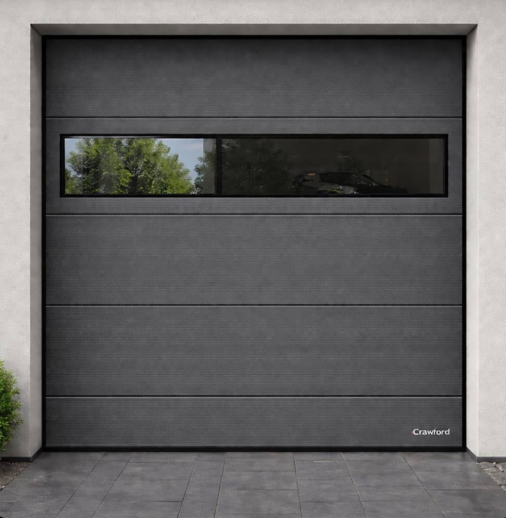 Crawford elektrische garagedeur (2 stuks), Doe-het-zelf en Verbouw, Ophalen, Gebruikt, Garagedeur, Metaal