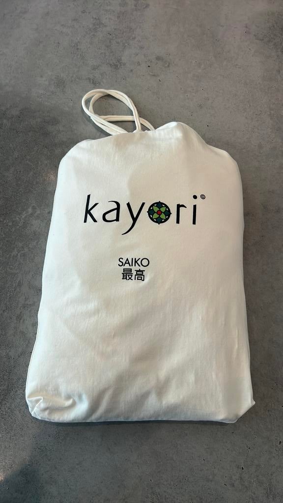 Kayori saiko topper hoeslaken offwhite 180-200x200-220, Tweepersoons, Ophalen of Verzenden, Zo goed als nieuw, Wit