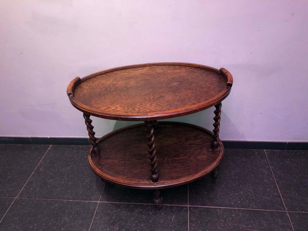 TROLLEY ANTIEK BIJZETTAFEL ANO 1957, Ophalen