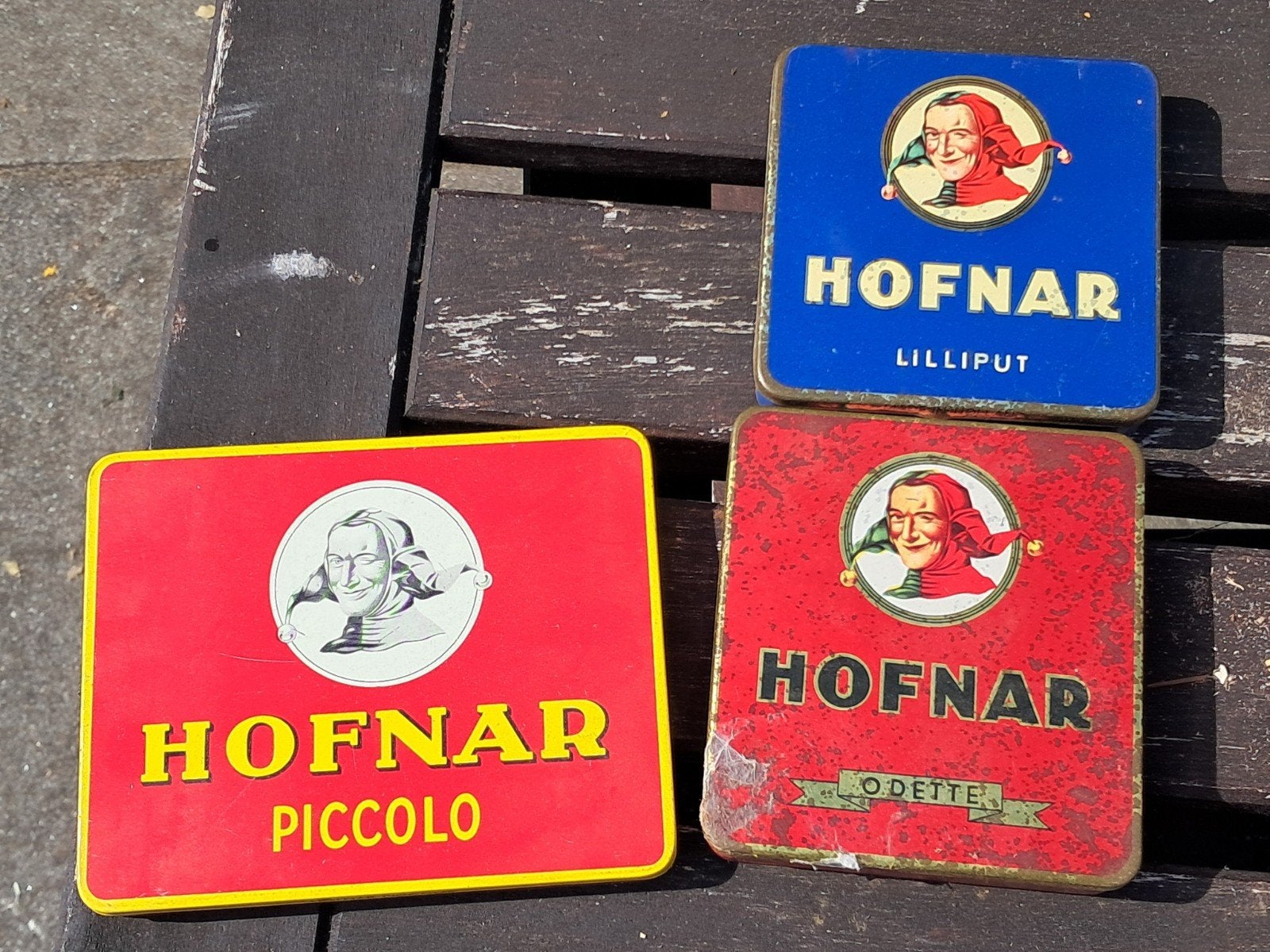 Sigarendoosjes blik Hofnar en Extra Senoritas Willem II, Ophalen, Gebruikt, Overige, Overige merken