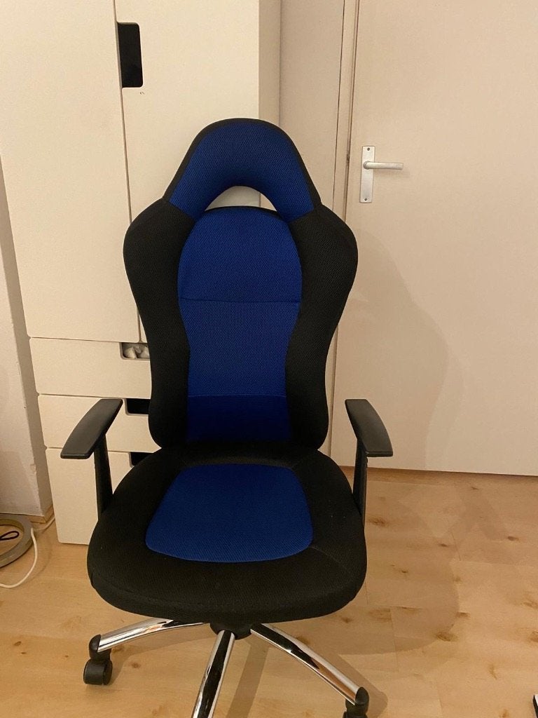 Ergonomische gamestoel (als bureaustoel), Huis en Inrichting, Bureaustoelen, Ophalen, Gaming bureaustoel, Zo goed als nieuw, Zwart