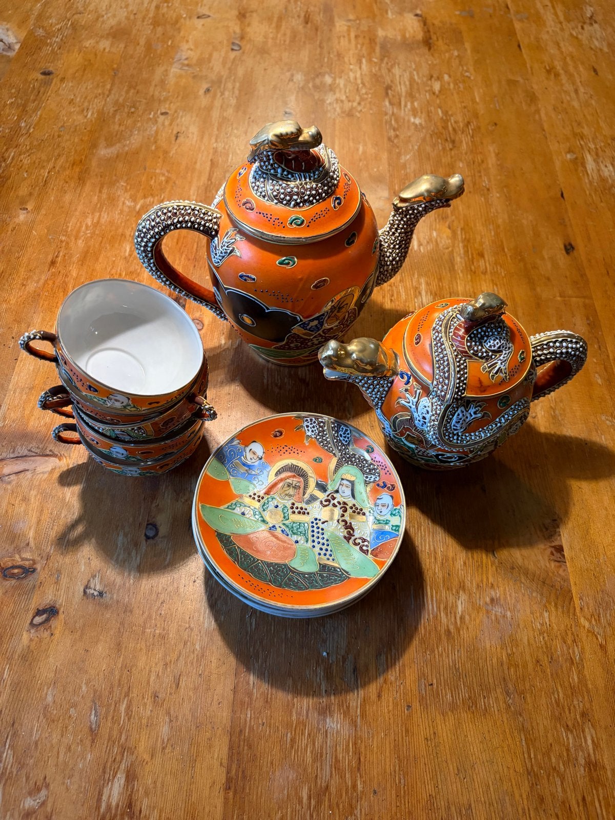 Prachtig Japans Imari Theeservies - Handbeschilderd, Ophalen of Verzenden