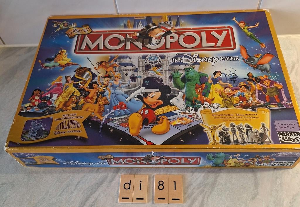 Monopoly, De Disney editie, uitklappend kasteel., Ophalen of Verzenden, Hasbro/Parker