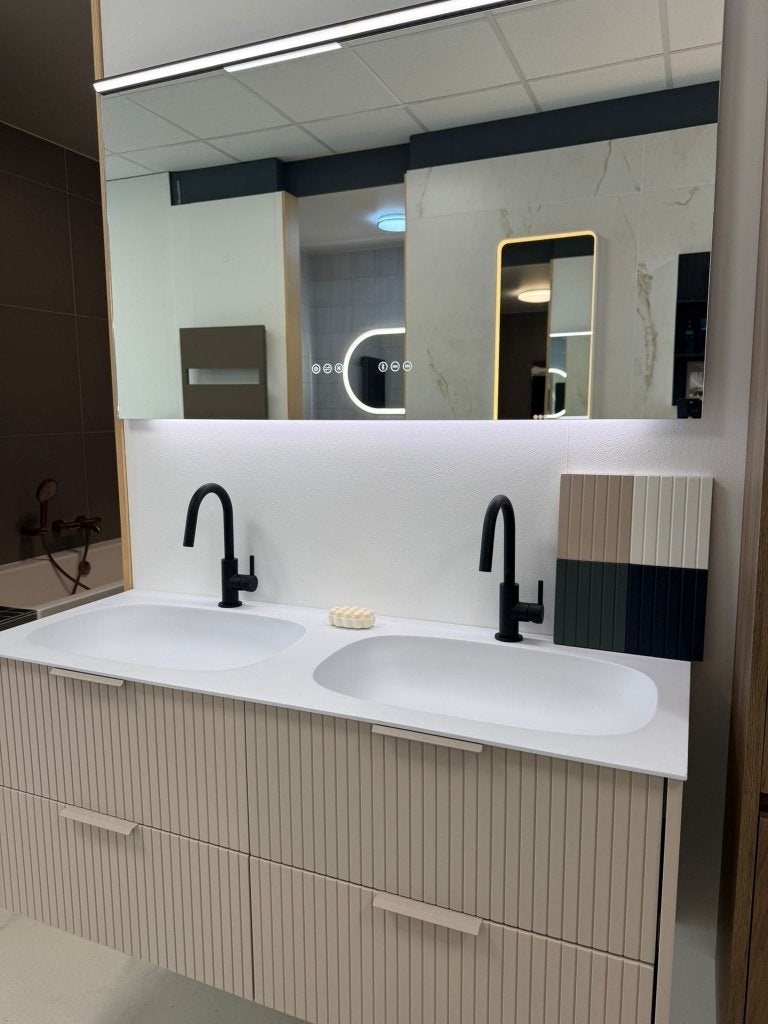 Thebalux exclusief badmeubelset 120 cm – Sahara zand, Ophalen, 100 tot 150 cm, Overige typen, Nieuw