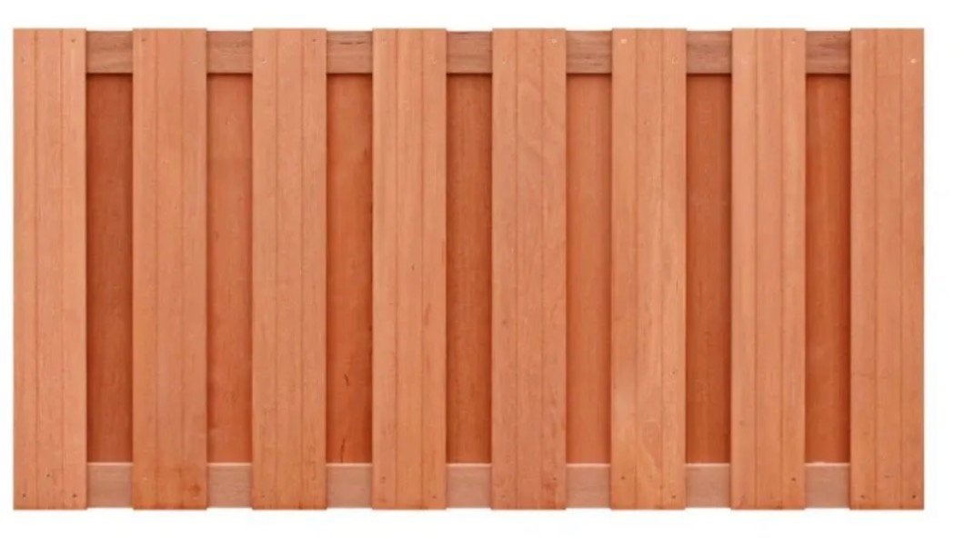 Hardhout schermen 90x180 cm rvs geschroefd, Ophalen, 1 tot 2 meter, Minder dan 3 meter, Nieuw