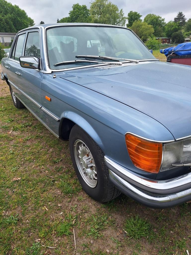 Mercedes w116 450 se, Auto's, Oldtimers, Automaat, Stof, Blauw, 4500 cc