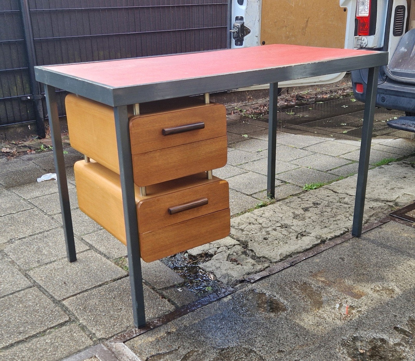 vintage bureau/retro werkplek industrieel, Ophalen, Huis en Inrichting