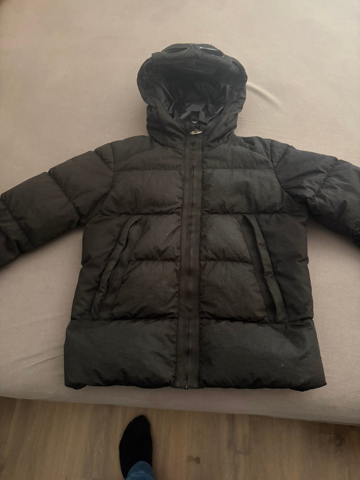 C.P. Company down Jacket original maat 10, Ophalen of Verzenden, Zo goed als nieuw, Overige maten, Zwart