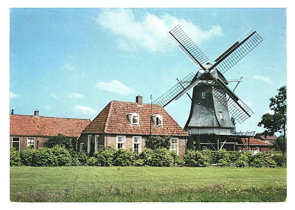 36374 Molen Ommen Ov 1976 Gelopen met postzegel