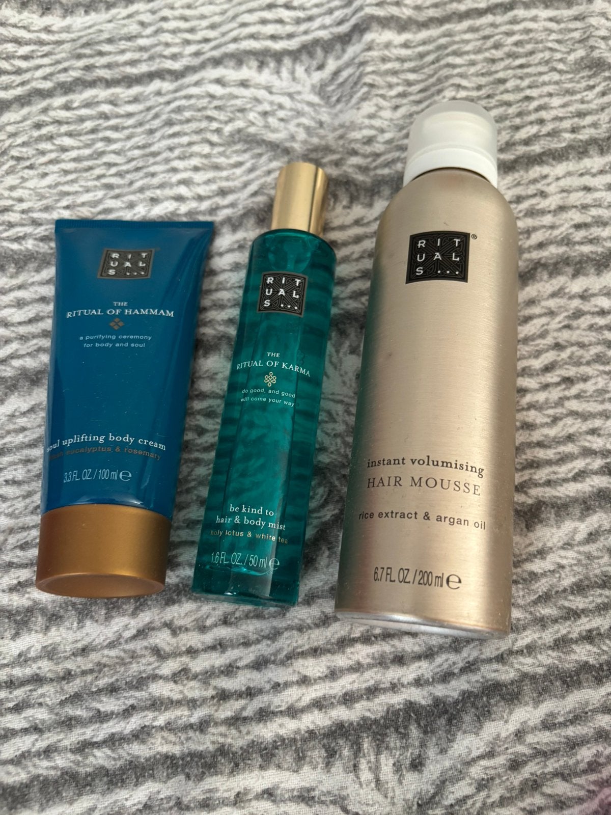 Rituals hairmouse body mist en body cream, Ophalen, Zo goed als nieuw, Bodylotion, Crème of Olie