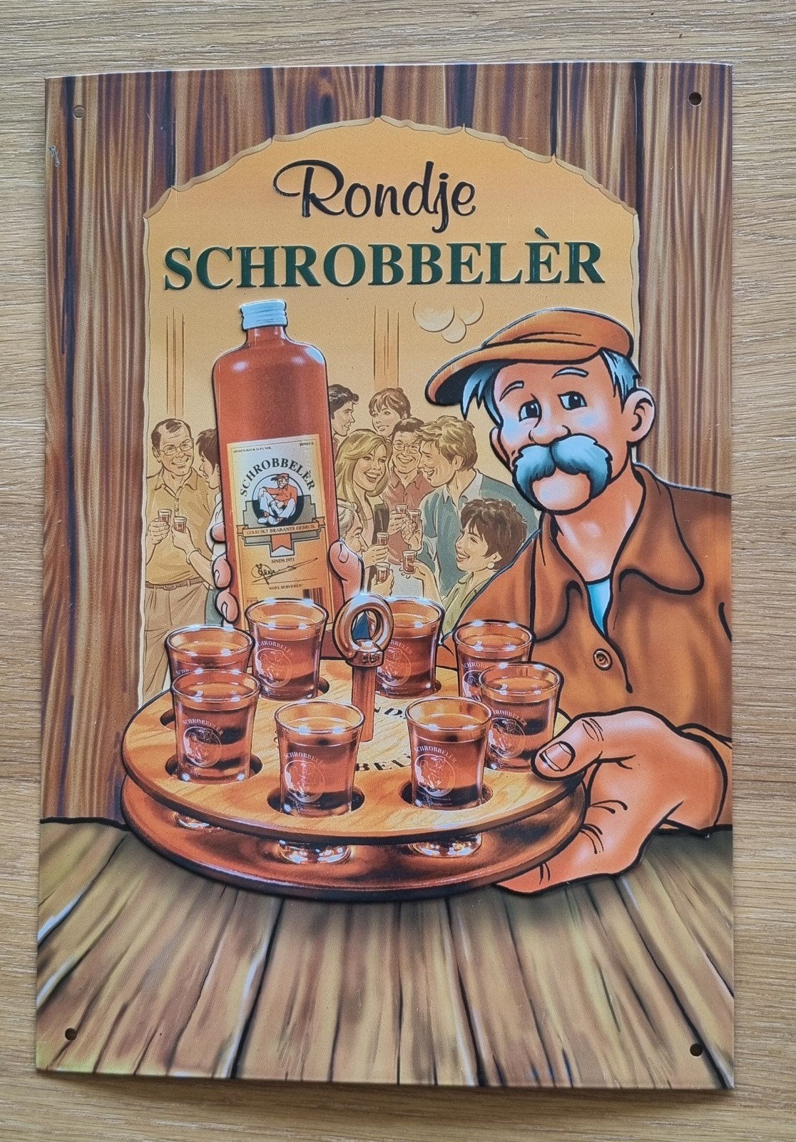 Schrobbeler reclamebord mancave bord drank bar, Ophalen of Verzenden, Reclamebord