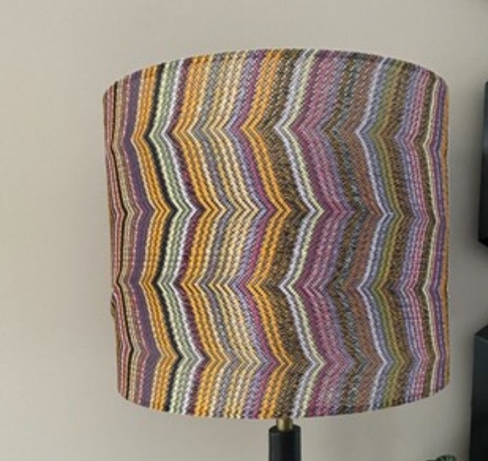 Colmore lampenkappen ( 2 stuks)met zigzagpatroon, Rond, Ophalen of Verzenden, Zo goed als nieuw, Textiel