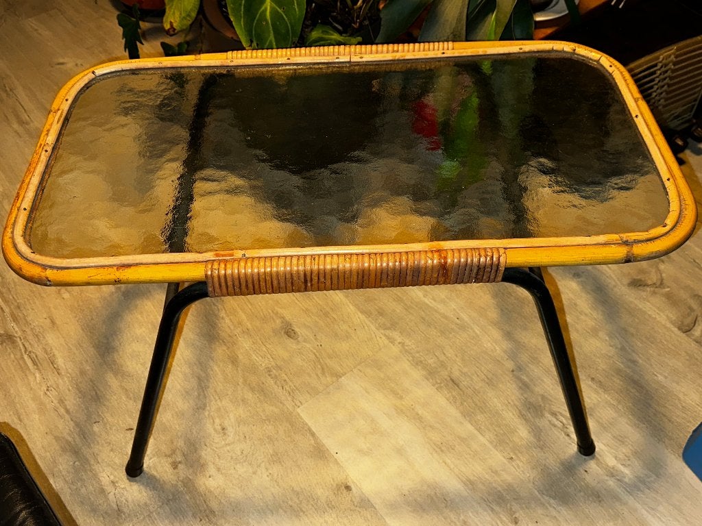 Vintage Rotan Salontafel Rohé Noordwolde - Jaren 60, Overige materialen, Gebruikt, Vintage #rotan #rohe #noordwolde #midcentury #jaren60