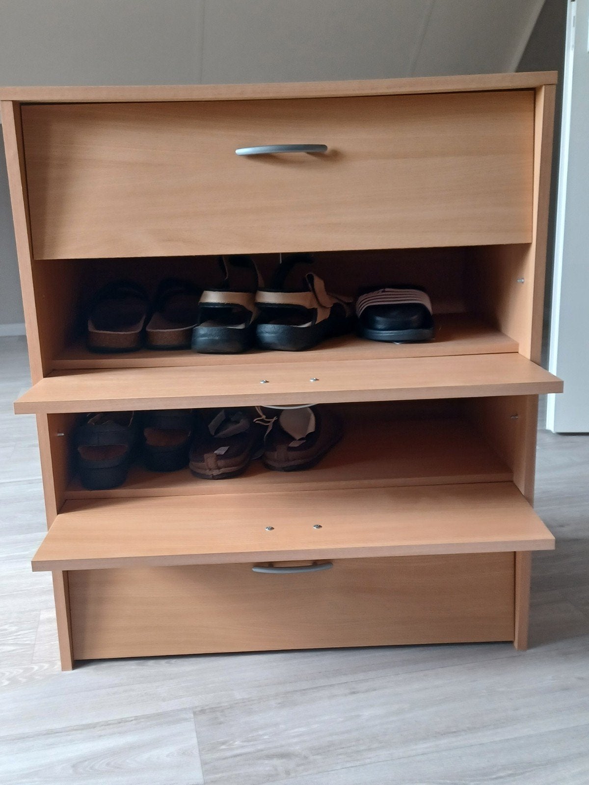 Houten ladekast met 4 lades - Ideaal voor schoenen, Ophalen, Gebruikt, Modern, functioneel