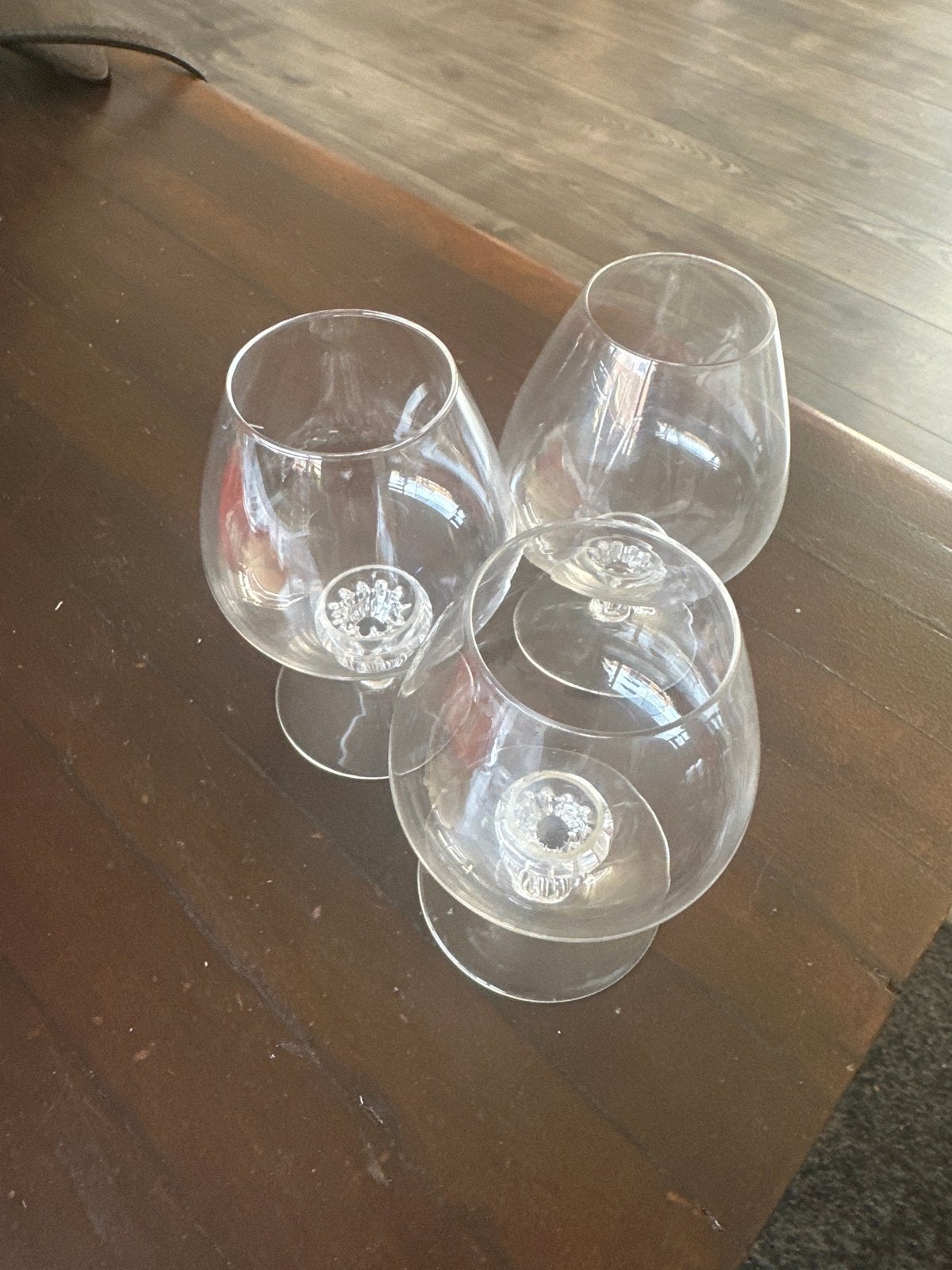 Set van 3 Cristal d’Arques Lucia Cognacglazen - Vintage, Ophalen of Verzenden