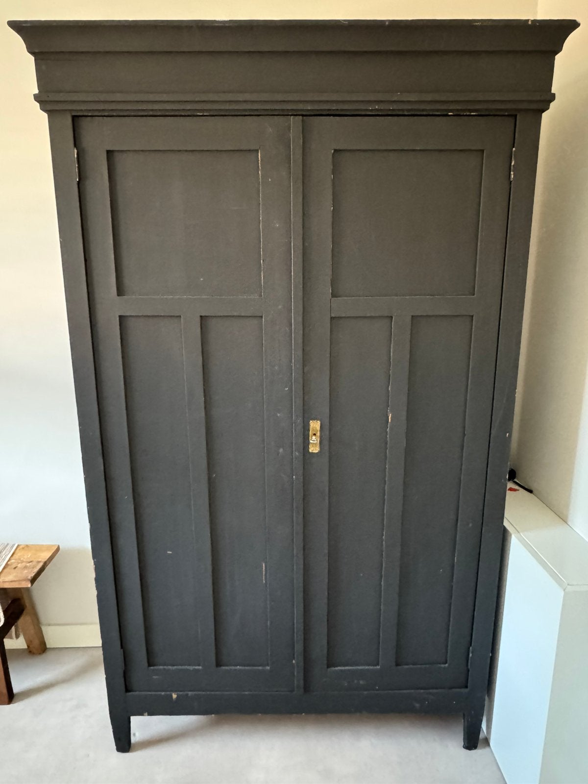 Vintage massief houten kast, Ophalen