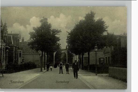 Zaandam Rustenburg mooie glanskaart 1910, Verzamelen, Verzenden, Voor 1920, Ongelopen, Noord-Holland