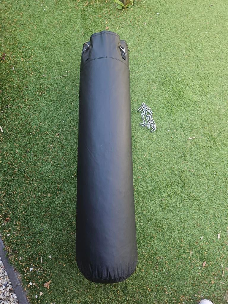 Professionele mat zwarte bokszak incl. kettingen., Ophalen, Bokszak