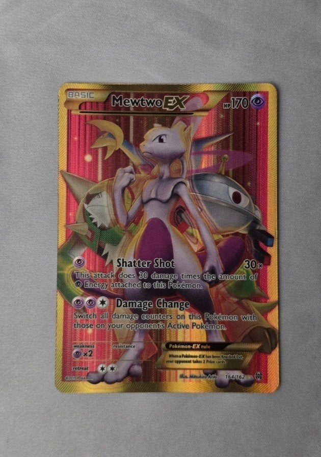 Mewtwo EX 164/162 Breakthrough Pokémon Kaart Mint, Ophalen of Verzenden