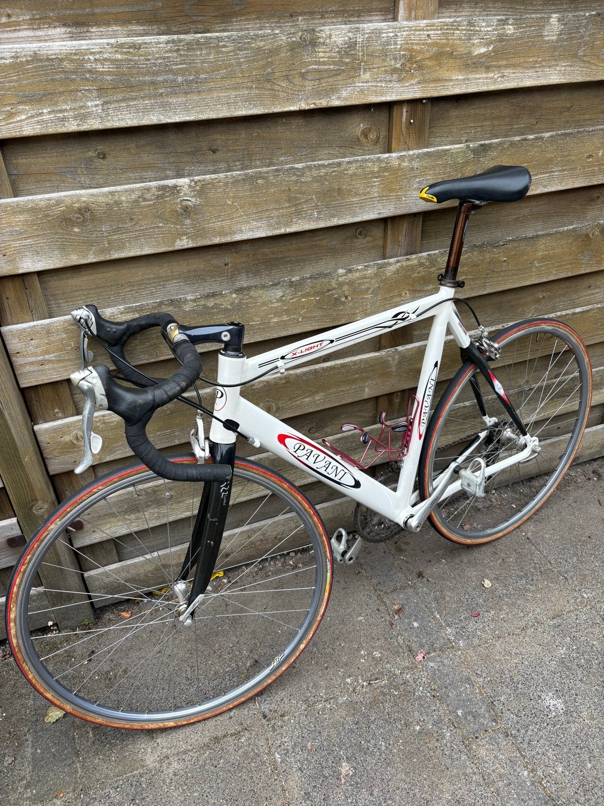 Pavani Racefiets - Wit/Rood - Gebruikt, 28 inch, Gebruikt, Aluminium, 15 tot 20 versnellingen