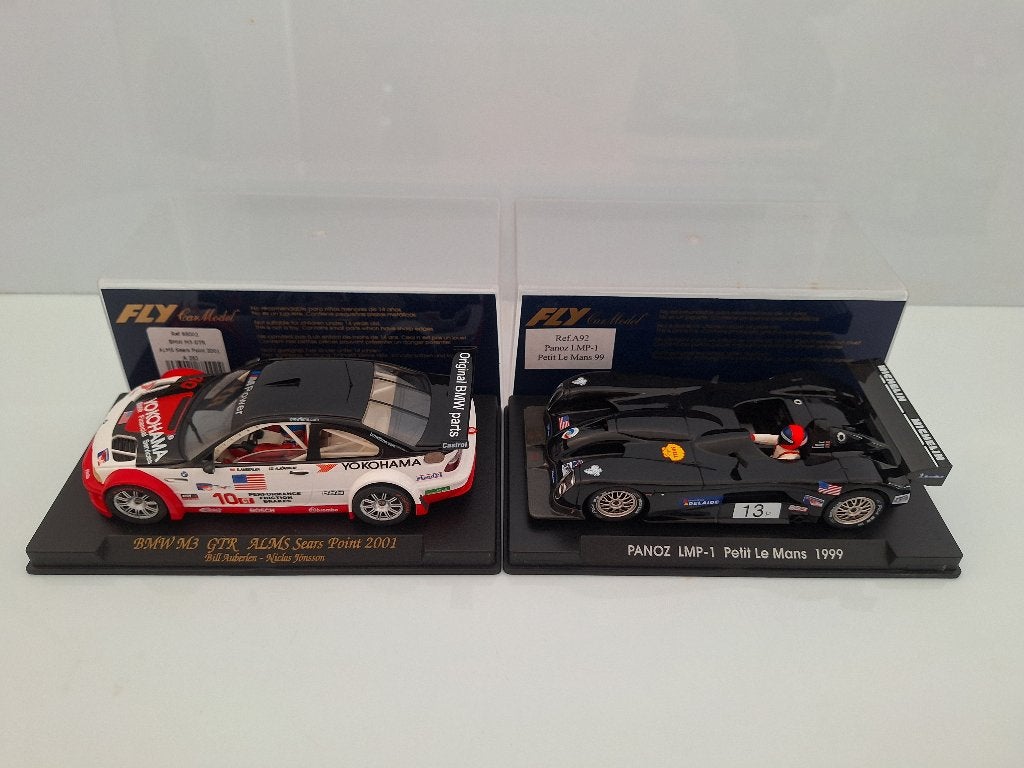Fly 1 x Panoz Petit Le-Mans 1 x Bmw M3 Alms Seras Point, Overige merken, Racebaan, Fly, Nieuw