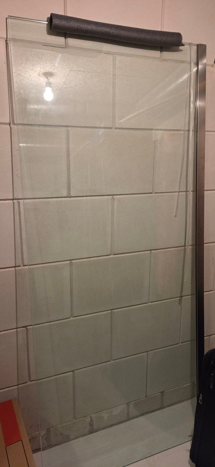 Glas douchewand 200x90 cm, Ophalen, 80 tot 120 cm, Nieuw, 160 cm of meer