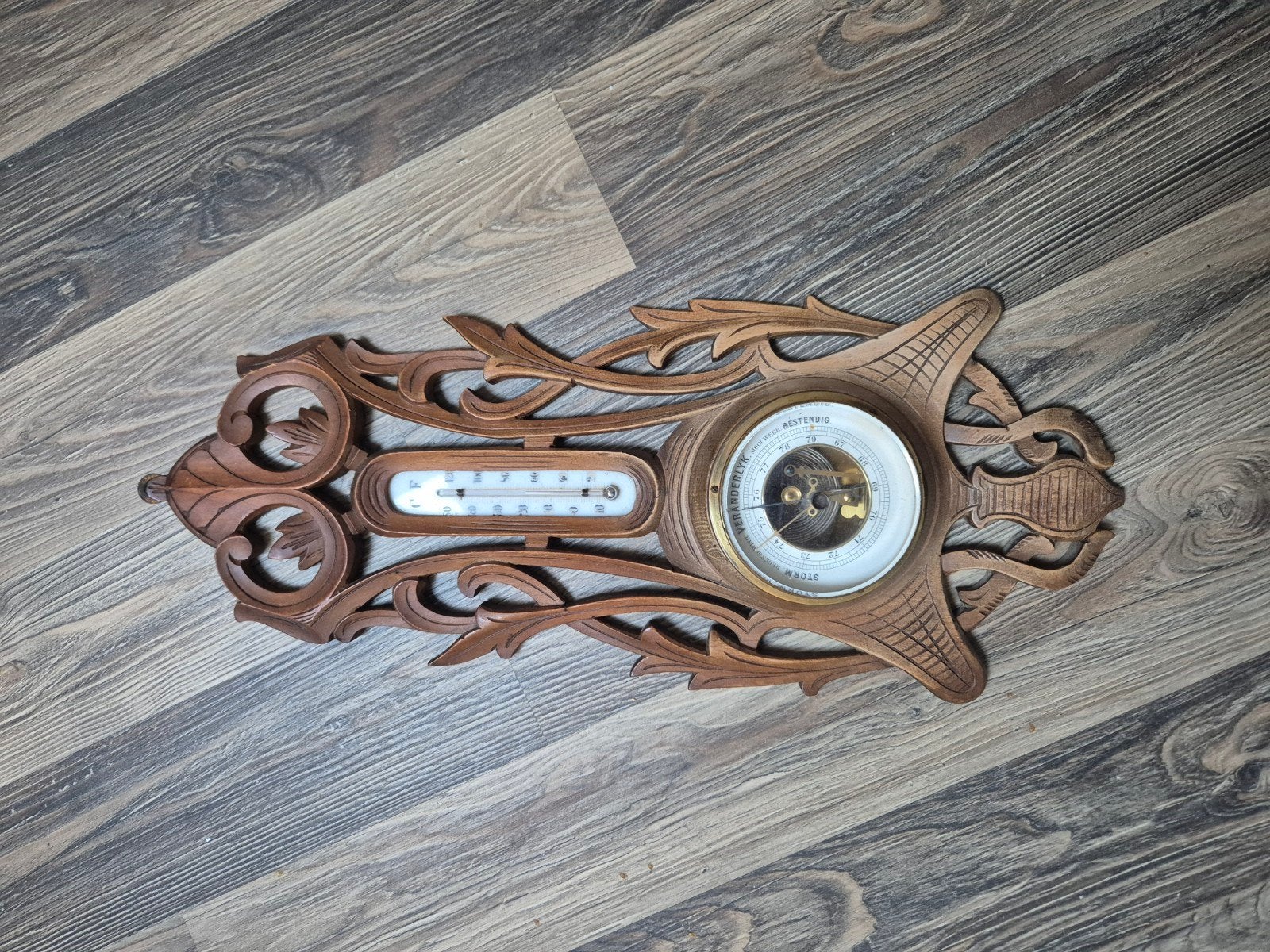 net oude barometer thermometer, Ophalen of Verzenden