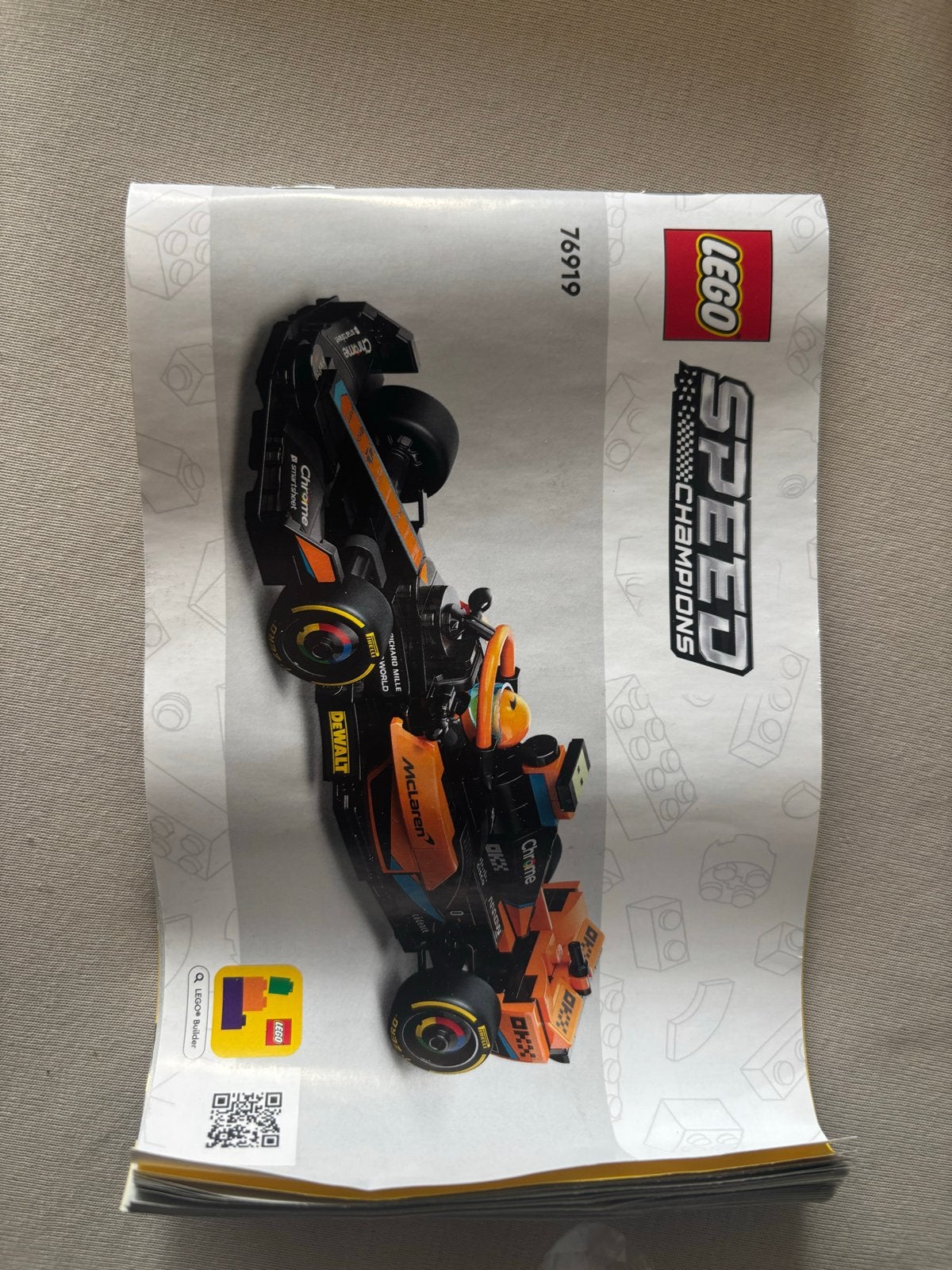 LEGO Speed Champions McLaren Formule 1 Raceauto 76919, Ophalen, Zo goed als nieuw, Overige merken