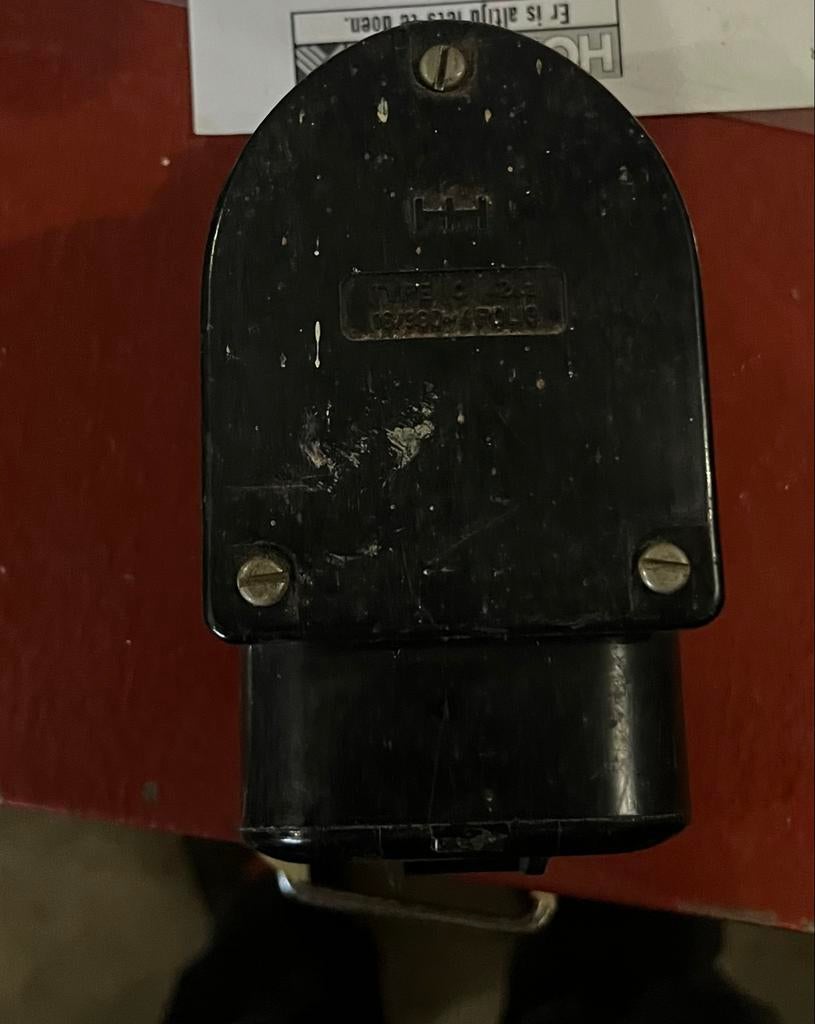 Vintage krachtstroom stopcontact, Doe-het-zelf en Verbouw, Elektra en Kabels, Ophalen of Verzenden, Stopcontact
