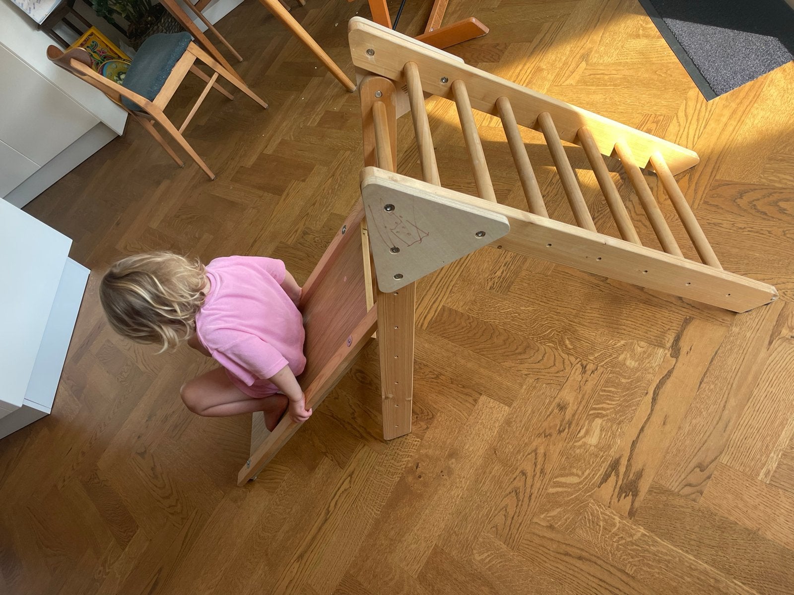 Houten speeltoestel: klimrek & glijbaan (Montessori), Kinderen en Baby's, Speelgoed | Buiten | Speeltoestellen, Ophalen of Verzenden