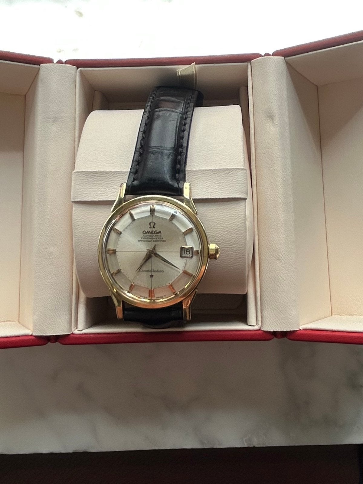 Omega Constellation Pie Pan, Sieraden, Tassen en Uiterlijk, Horloges | Heren, Overige materialen, Verzenden, Polshorloge, Omega