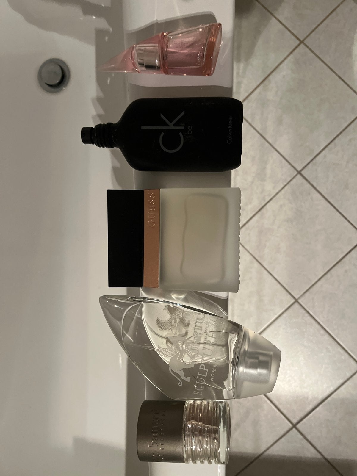 Diverse parfums: Calvin Klein, Guess, Bruno Banani, Sculptur, Ophalen of Verzenden, Gebruikt