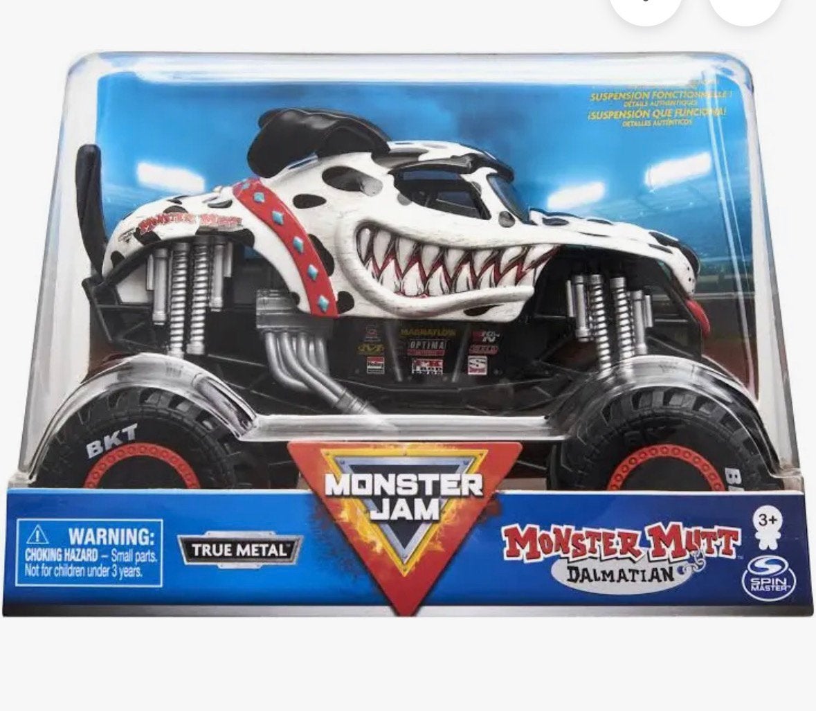 Monster Mutt Dalmatiër Monster Truck 1:24, Kinderen en Baby's, Speelgoed | Speelgoedvoertuigen, Ophalen of Verzenden, Gebruikt