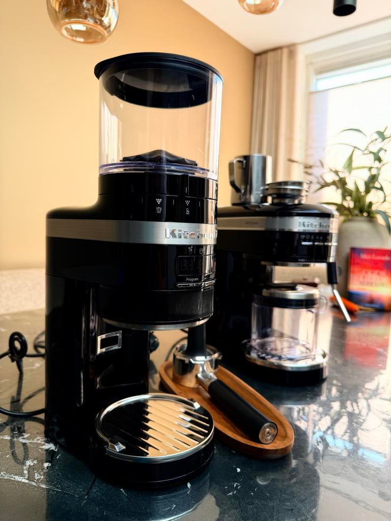 KitchenAid Artisan Espresso Machine & Koffiemolen Set, Ophalen, Afneembaar waterreservoir, Koffiebonen, Zo goed als nieuw