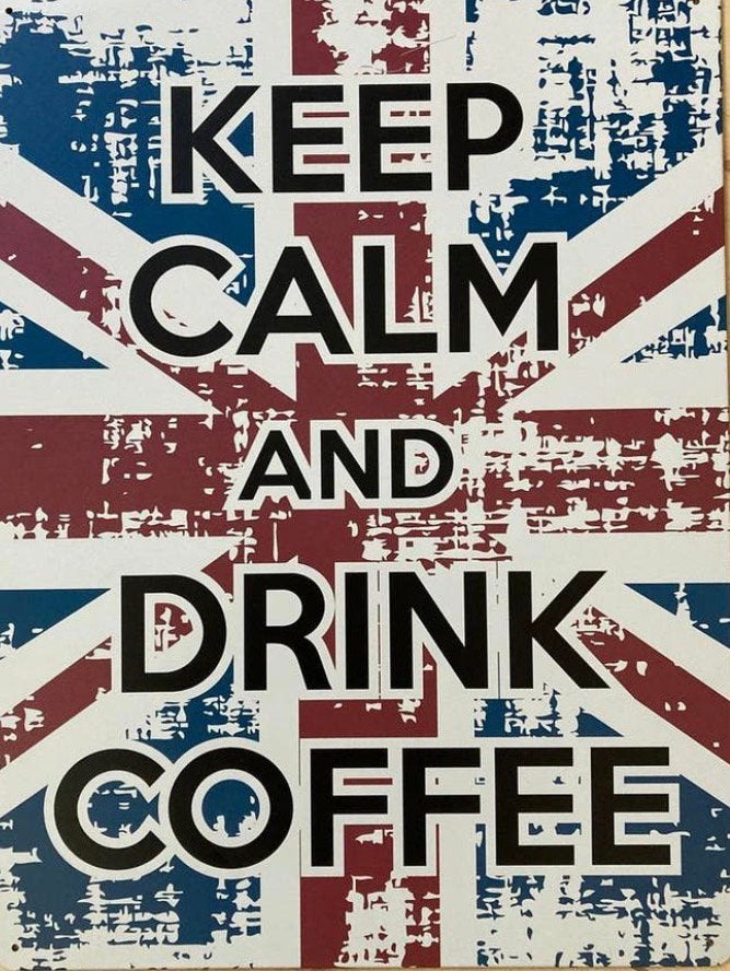 Groot metalen retro wandbord Coffee 30x40, Ophalen of Verzenden, Nieuw
